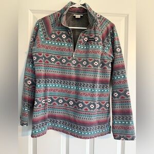 Ariat Quarter-Zip Pullover, Size Small Drawstring hood
